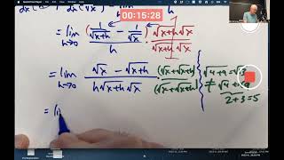 Calc 1, Lec 11A: Prove Power Rule for n = -1/2 and Positive Integers n
