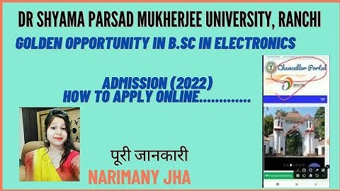 How to apply in B.SC electronic honours in  Dr shyama parsad Mukherjee