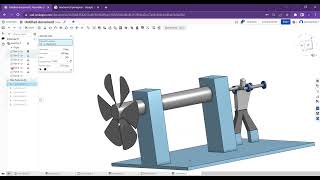 Man Rotating Wheel in  @OnshapeInc CAD Software | Simple Cad screenshot 1