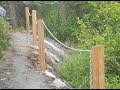 How to mount wood posts on granite rock