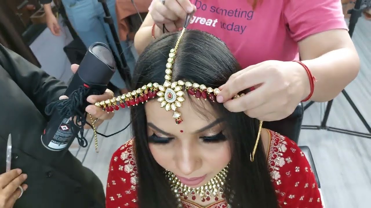 Real Bridal Juda Hairstyle | Tikka setting | party & wedding hairstyle / sumansi Sahgal