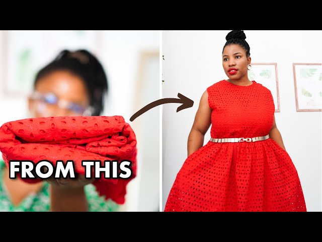 How I made the red dress of my dreams | USING PRYM COVER BUTTON