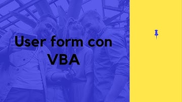 Crear userform con VBA