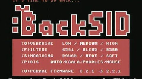 C64 - Update - The new firmware for Backsid is here !