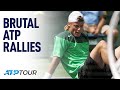 Brutal tennis rallies  the best of  atp
