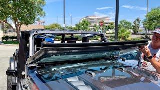 How To Fold Down The Windshield on a Jeep Wrangler JL