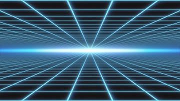 Fly Through Rotating Retro 80s Synthwave Grid with Glowing Horizon 4K 60fps Wallpaper Background