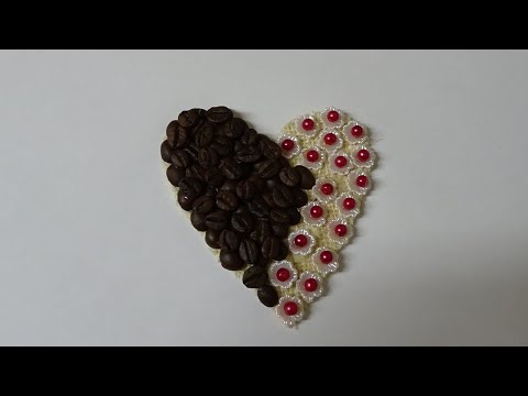 Video: How To Make A Valentine Card From Coffee Beans