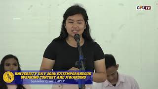 University Day 2019: English Extemporaneous Speaking Contest