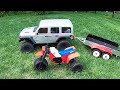 Rc 3D PRINTED THREE WHEELER (trifekta) brushless honda 350 X ,scx6 &amp; trailer adventure.