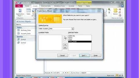 Chapter 5 - Part 5 - Creating a Query via Query Wizard | Class 8 Computer