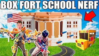 Download Lagu BOX FORT HIGH SCHOOL JOINING THE NERF TEAM!! 📦🚌 Nerf, Robots \u0026 School Roleplay MP3