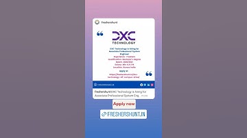 DXC Technology is hiring for Associate Professional System Engineer. #freshershunt #dxctechnology