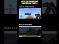 Mcpe GUI Animation Comparison (1.16.210 and 1.16.200) Part 2 (In Game) #Short #Shorts