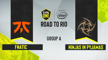 CS:GO - Ninjas in Pyjamas vs. Fnatic [Overpass] Map 1 - ESL One: Road to Rio - Group A - EU