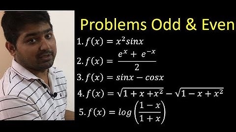 Even and Odd functions Problems in Hindi. Example Part -1