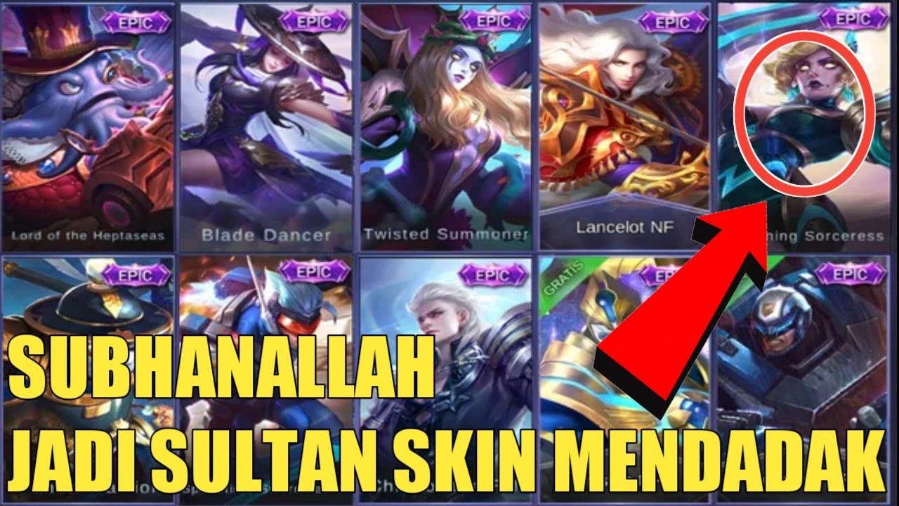 SCRIPT UNLOCK ALL SKIN EPIC MOBILE LEGENDS - YouTube