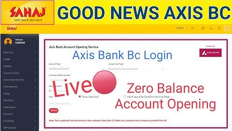 Sahaj New Update app ll Sahaj Portal se Axis Bank Bc Login kaise kare ll Axis Bc Login ll#SahajBc