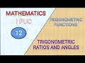12 - MATHEMATICS || I PUC || TRIGONOMETRIC FUNCTIONS || TRIGONOMETRIC RATIOS AND ANGLES