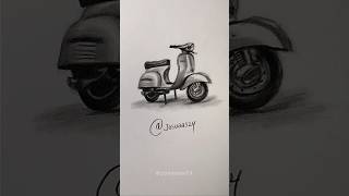 Menggambar Motor Vespa Kerenn!? 😱👍 #Josuaas24 #Art #Shorts