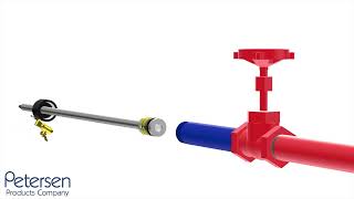 PeteStop Valve Line Stop 147-9 Series Mechanical Pipe Plug Installation Profile