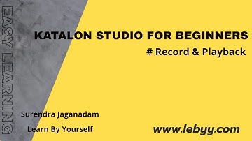 Katalon Studio - Create test case using Record and Playback