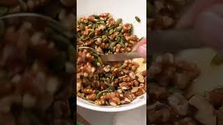 Walnut Pumpkin Seed Brittle #snacks #nutsandseeds #recipe