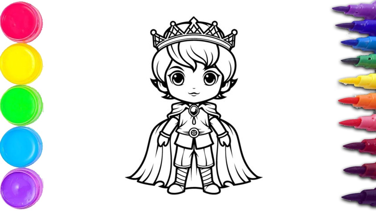 How to draw Prince | Easy drawing tutorial for kids - YouTube