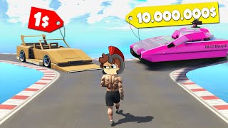 Thumbnail for NO ELIJAS el CARRO EQUIVOCADO en GTA 5 🤣 COCHE de 1$ vs COCHE de 10.000.000$ 💸