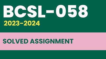 IGNOU BCSL-058 Solved Assignment 2023-2024 | Download PDF | Learning Science