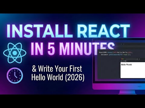 React JS Tutorial - 1 - How to Install React (2026)