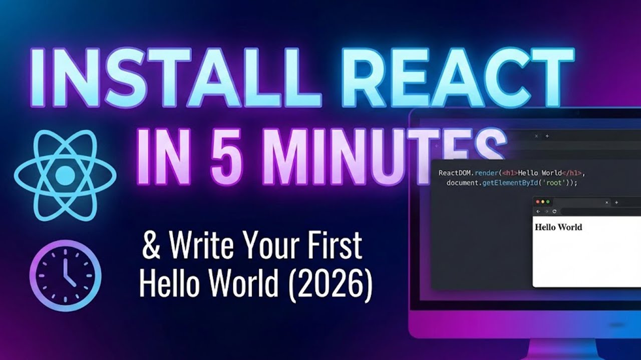 React JS Tutorial - 1 - How to Install React (2026)