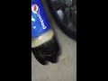 Cleaning tyre with Pepsi/coke