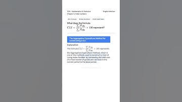 Understanding CLI Formula in Index Numbers 12th Math Stats