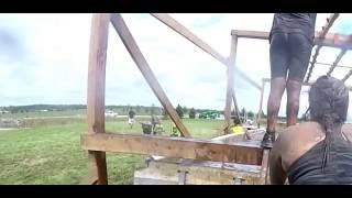 2016 Chicago Terrain Race racer falls off of rock climbing beam screenshot 5