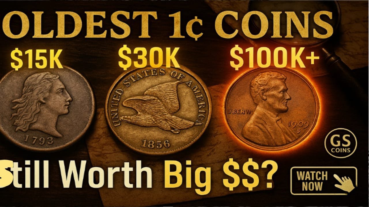 Oldest U.S. 1 Cent Coins Worth Over $100K | Rare Penny Collection