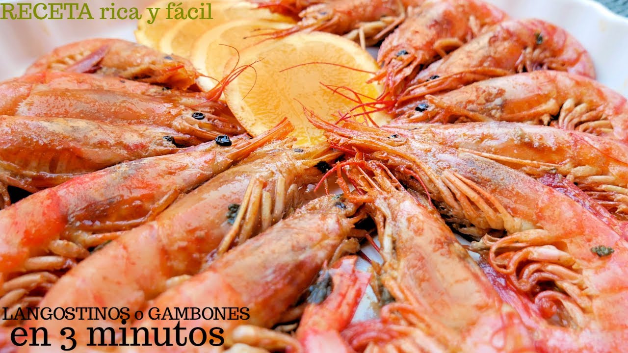 GAMBONES o LANGOSTINOS en 3 MINUTOS 🍤😍 (SIN horno) Originales y fáciles para NAVIDAD