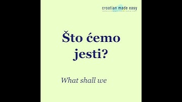 Croatian Small Talk Phrases #29: What shall we eat? | Croatian-Made-Easy for Beginners A1 Novice