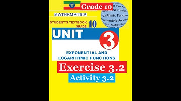 Mathematics Grade 10 Unit 3 Exercise 3.2 & Activity 3.2(Zero and Negative Exponents) @Girma21