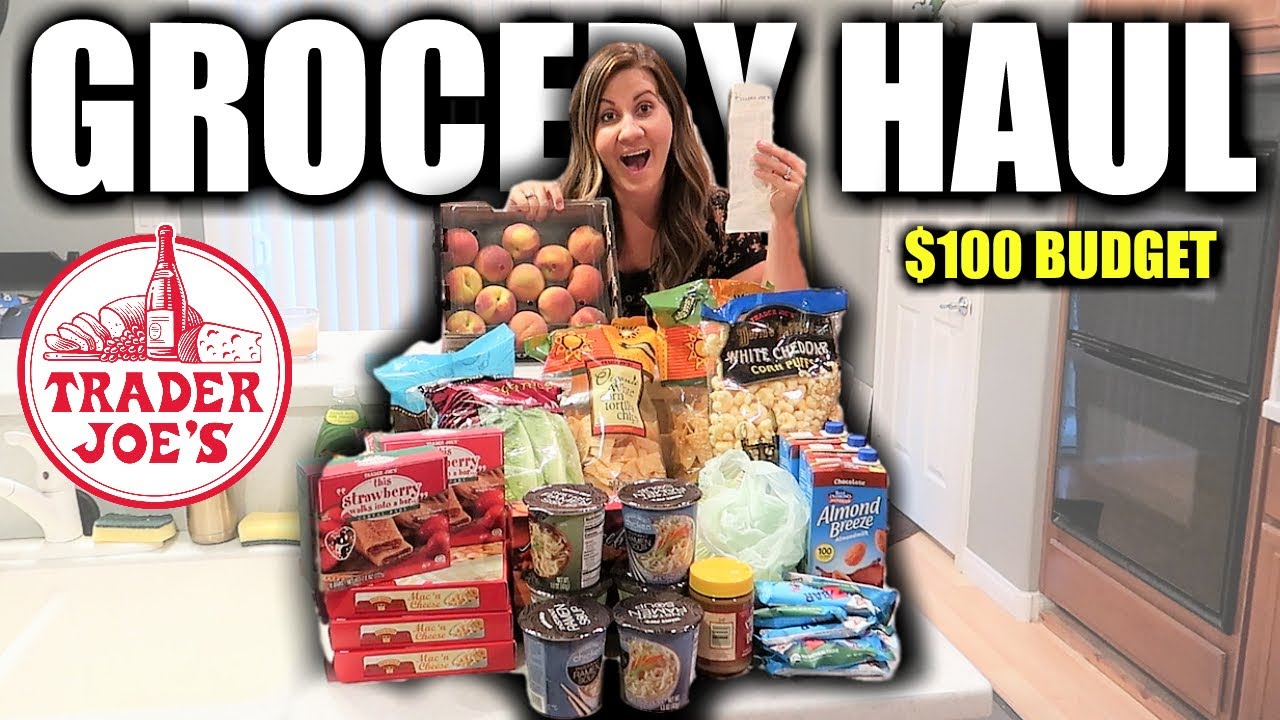 TRADER JOE’S GROCERY HAUL on a BUDGET | WHAT DID WE BUY at TRADER JOE’S for $100 | PHILLIPS FamBam