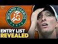 French Open 2026 Entry List Revealed | Swiatek Trouble | Tennis News