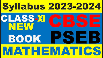 Class 11th Mathematics syllabus 2023-2024 CBSE PSEB