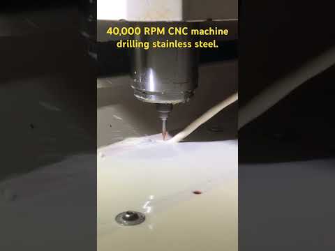 40 000 RPM CNC Machine Drilling Stainless Steel Cnc Cncdrillingmachine Cncdrill Cncdrilling 