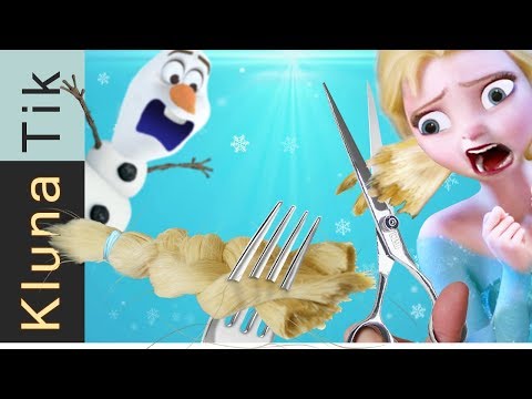 FROZEN ELSA HAIRCUT!!!  Kluna Tik | ASMR eating sounds no talk. Frozen elsa walt disney animation
