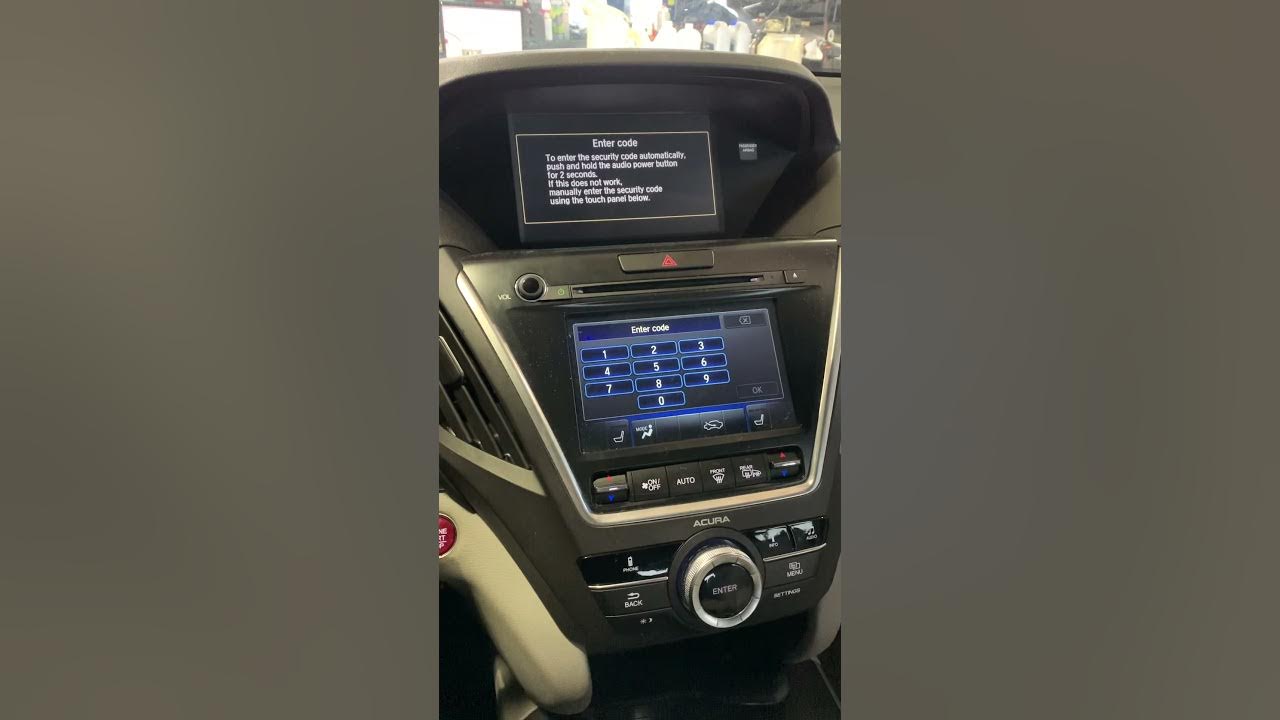How to set radio code on a 2014 Acura MDX - YouTube