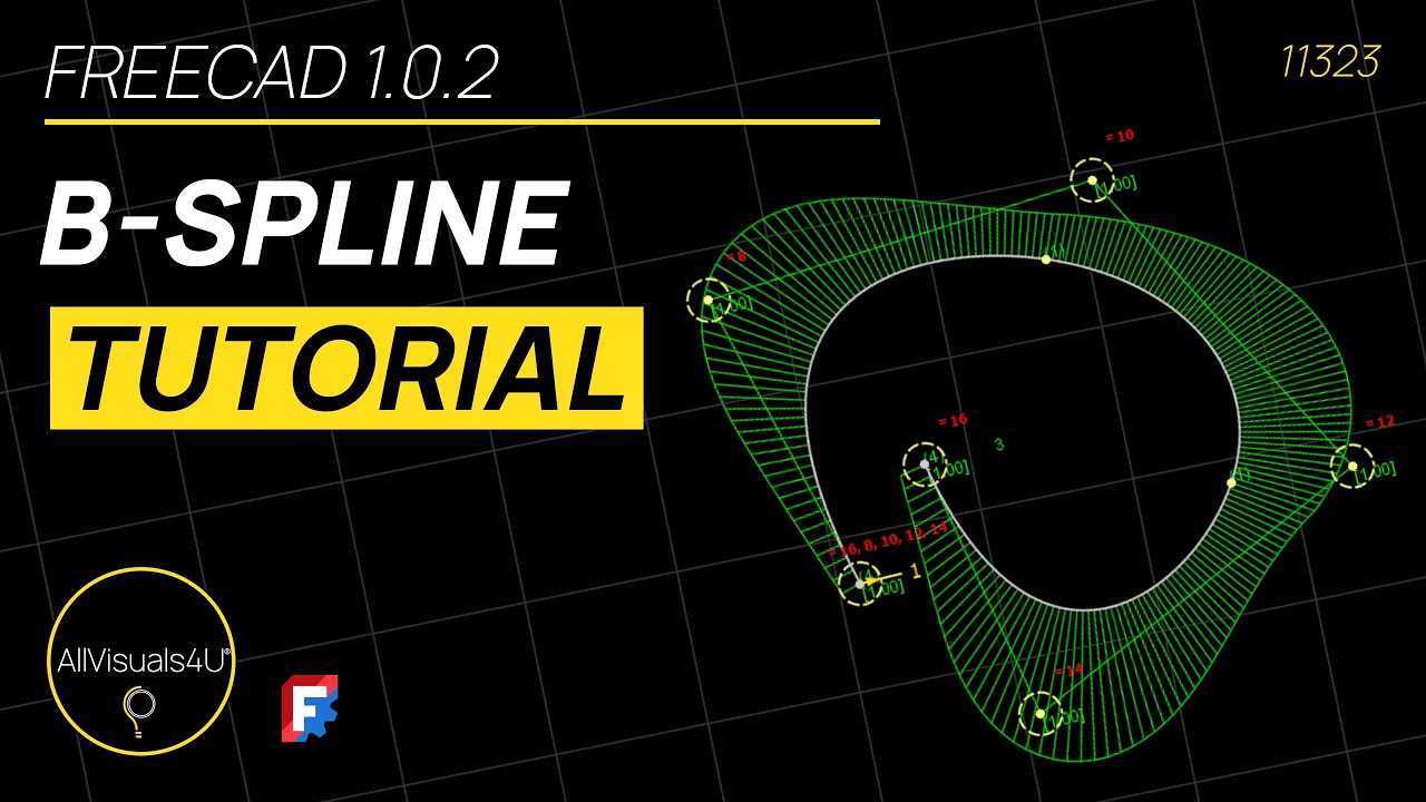 🖊️ Урок по созданию B-сплайнов в FreeCAD - Пример B-сплайна - Сплайны в FreeCAD - Урок по создани...
