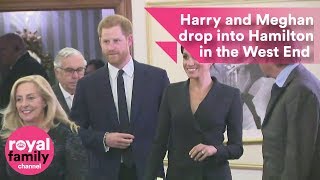 Harry and Meghan arrive in style to watch hit musical Hamilton