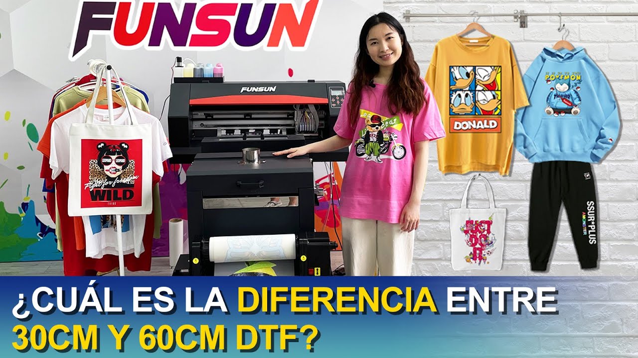 ¿Cuál es la diferencia entre 30 cm, 60 cm DTF?