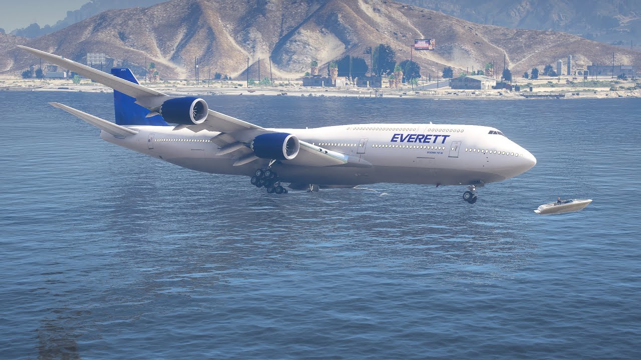 Boeing 747 Emergency Landing Crash On Water Shortly After Take Off ...