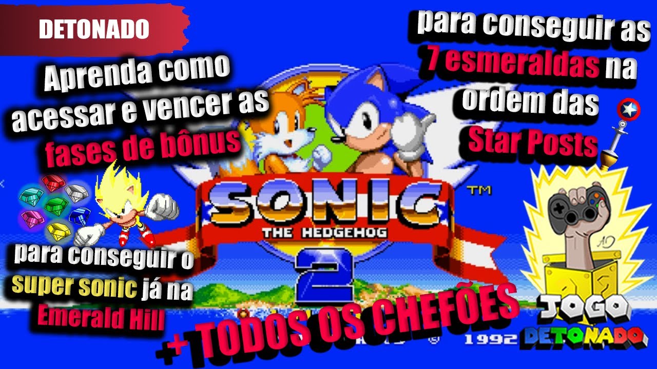 SONIC CLASSIC 2, DETONADO SEM MORRER